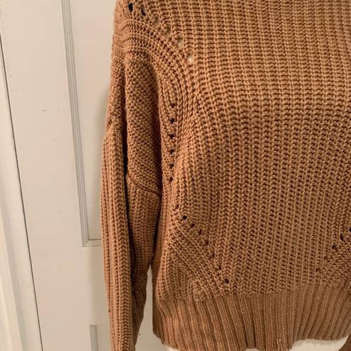 moon&madison  | burnt orange crop knit sweater