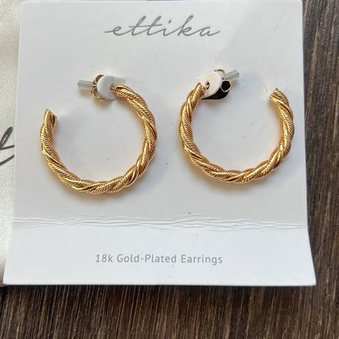 Ettika  18k Spun Strands Hoops