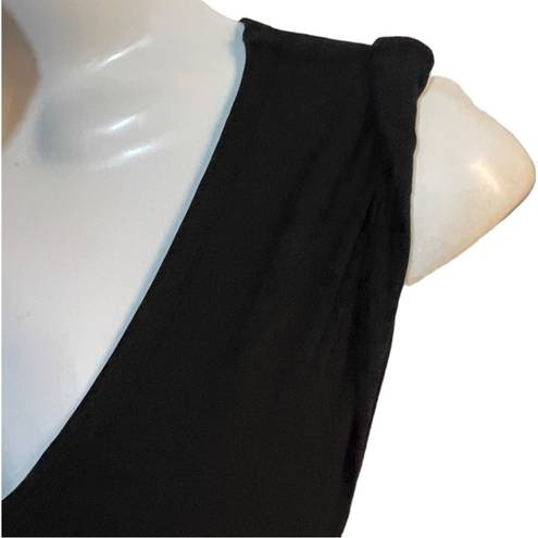 James Perse NWT  Dress Skinny Sheath in Black Ruched Stretch Cotton Jersey 1/Sm