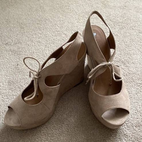 Nordstrom BP Lace-Up Platform Wedges Size 9.5