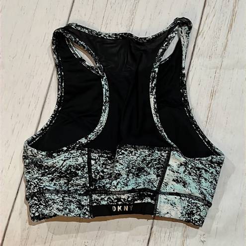 DKNY  white and black patterned sports bra