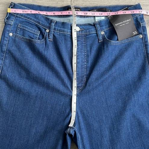 Banana Republic NEW  High Rise Flare Jeans Dark Blue Stretch Denim Plus Size 33