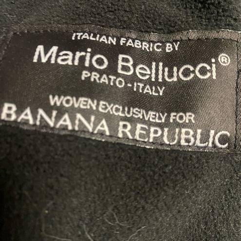 Banana Republic  Wool Jacket Pea Coat Mario Bellucci Size XXS Petite Navy Fur Zip