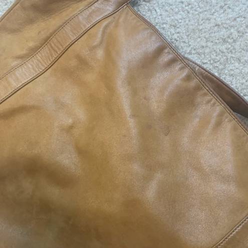 Donna Karan  New York tan leather bag
