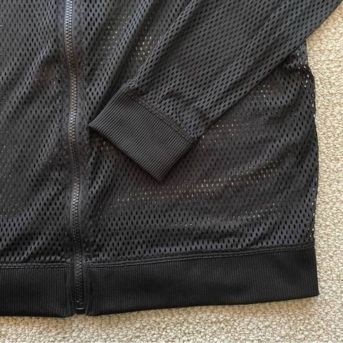 Victoria's Secret Victoria’s Secret Sport Sheer Mesh Bomber Jacket Full Zip Women’s size L Large