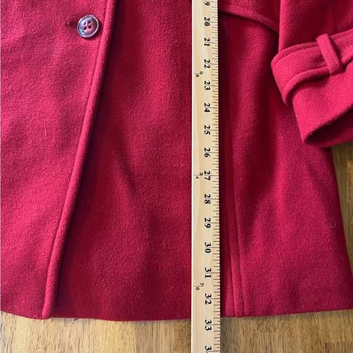 London Fog  Red Wool Peacoat Size SM