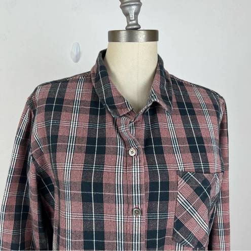 UGG  Pink & Black Plaid Button Down Flannel