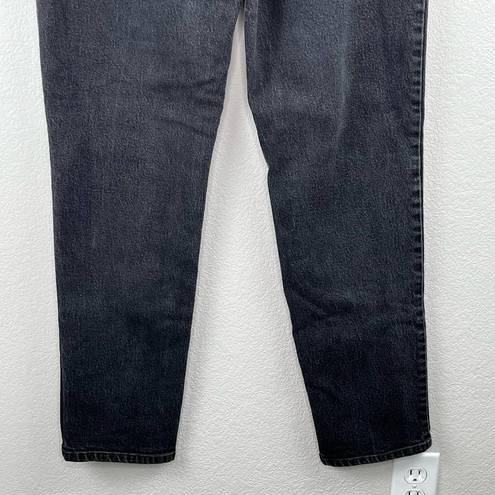 Riders By Lee  Straight Leg High Rise Black Denim Mom Jeans Size 12L 30" Waist