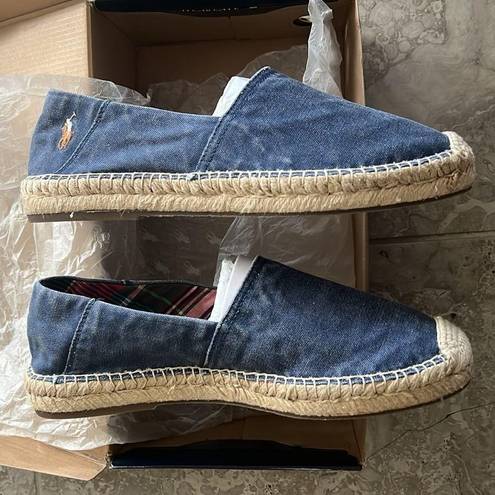 Polo  Ralph Lauren Cevio Washed Canvas Espadrille, Size EU 42 New in Box