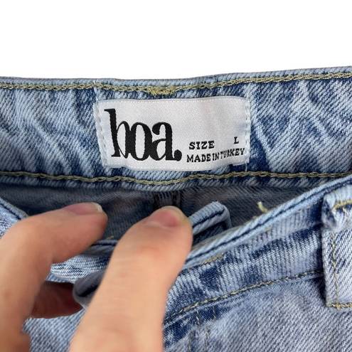 A.L.C. Because Of BOA Wide Leg High Rise Waist Mom Jeans Size Large USA 12-14