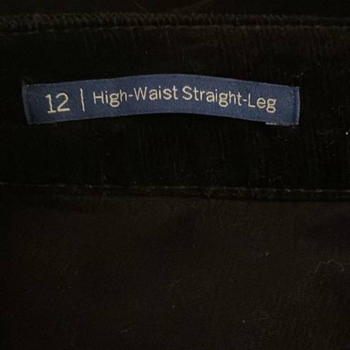 Talbots  High Rise Straight Leg Corduroy Jeans Black Women's Size 12