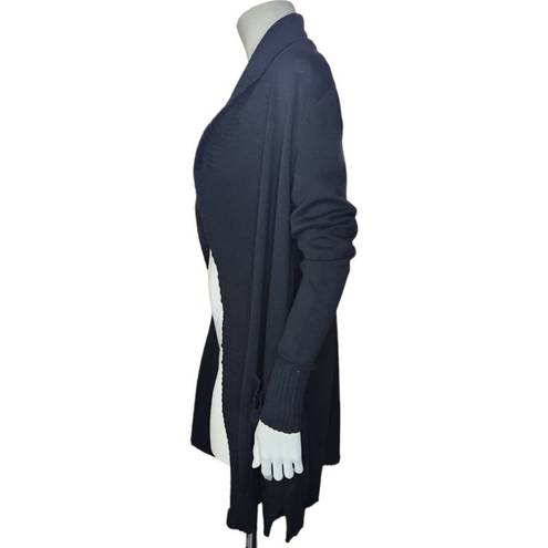 Isaac Mizrahi  Live! Shawl Collar Sweater Cardigan w/ Pockets Pitch Black Medium