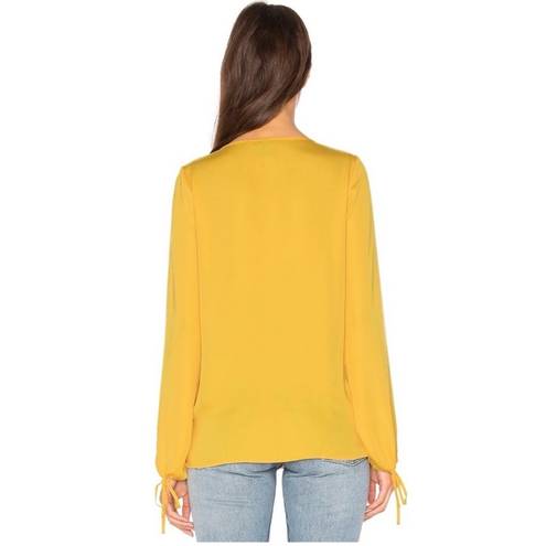 L'Academie L’Academie Long Sleeve Wrap Blouse Marigold Women’s Size Small