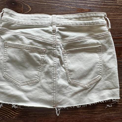 PacSun Mid-Rise Mini-Skirt Beige Denim