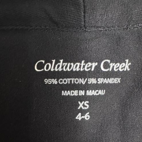 Coldwater Creek  size XS 4-6 black cotton sleeveless shirt