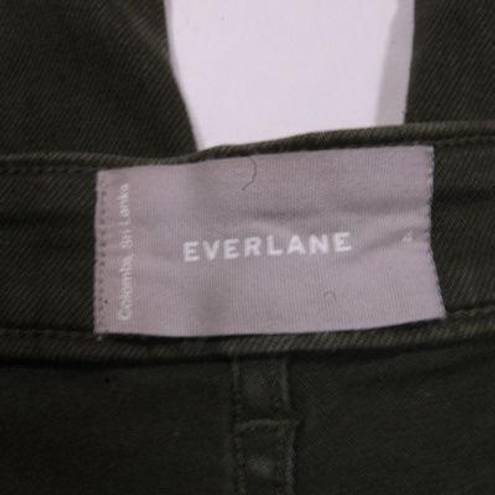 Everlane  Women's The Slim Leg Cotton Stretch Ankle Crop Denim Jeans Green 4