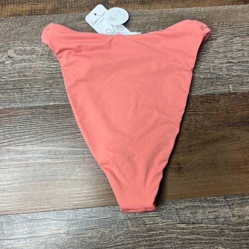 Daisy NWT Dippin 's High Waisted Knot Cheeky Bikini Bottom Pink Coral XS