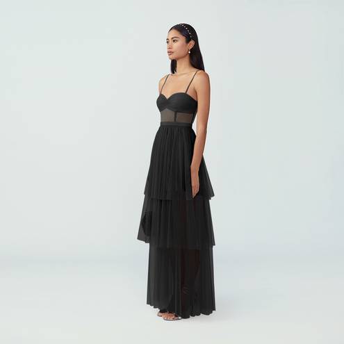 Fame and Partners Corset Tiered Gown