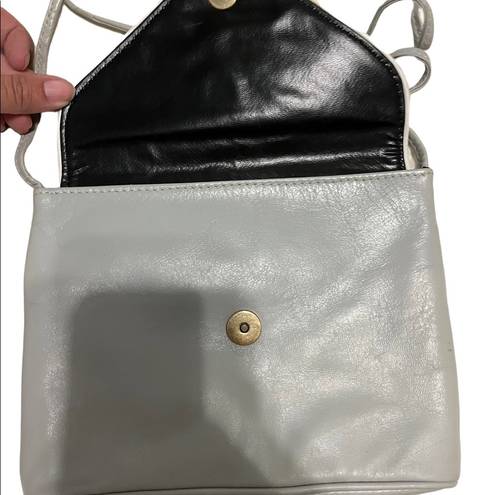 Saks 5th Avenue Saks fifth avenue Italy vintage grey leather crossbody bag