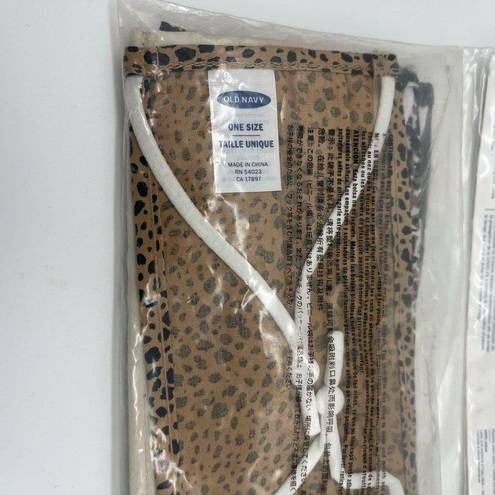 Old Navy  Face Mask Adult Pack of 5 New in Package 100% Cotton One Size Pattern