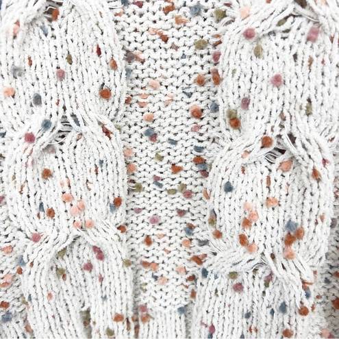 The Moon  & Madison Speckled Cowl Neck Woven Knit Sweater Size Small