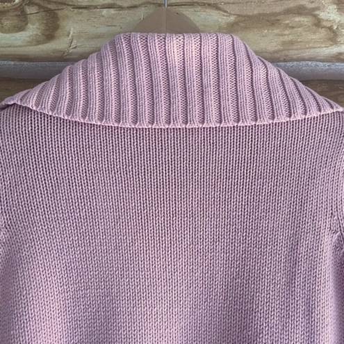 Northern Reflections Vintage  pink chunky knit cardigan sweater size small