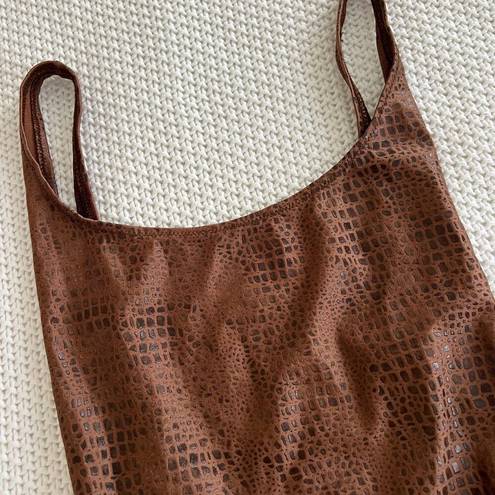 Gottex Viewpoint by  Womens Brown Reptile Print Scoop Back One Piece Swimsuit 6