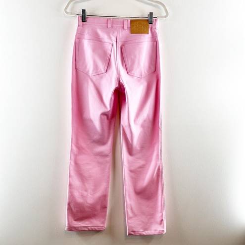 Bubblegum Escada High Waisted Ankle Length Straight Leg Jeans Stretch  Pink 36