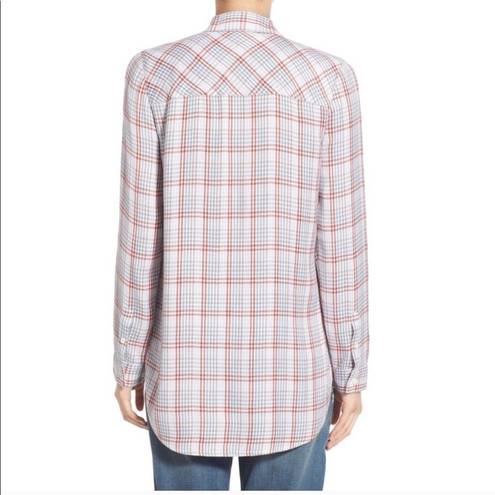 Treasure & Bond NORDSTROM  Long & Lean' Plaid Shirt