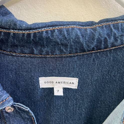 Good American NEW $169  Blue Denim Fit For Success Jumpsuit