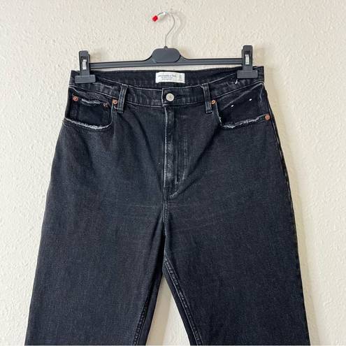 Abercrombie & Fitch  Ultra High Rise The Ankle Straight Jeans Black Size 30