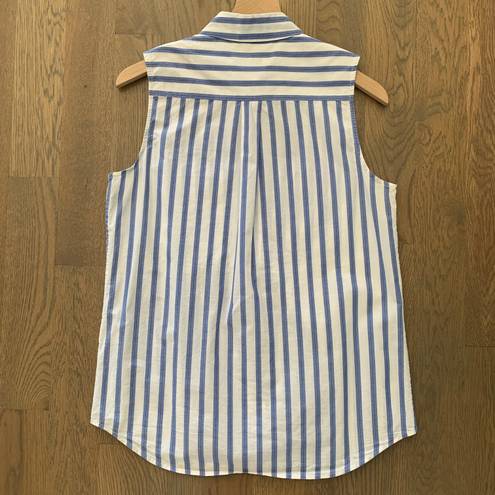 Equipment Cinema striped sleeveless button down top Small