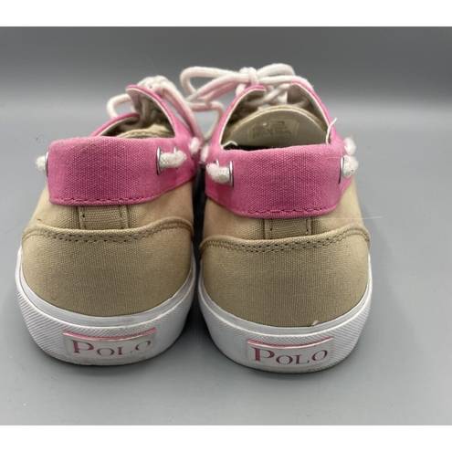 Polo  Ralph Lauren Womens Lilia Sneakers Pink Tan  10