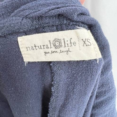 Natural Life  Coverall XS Blue Carly Overalls Wide Leg Rayon Linen