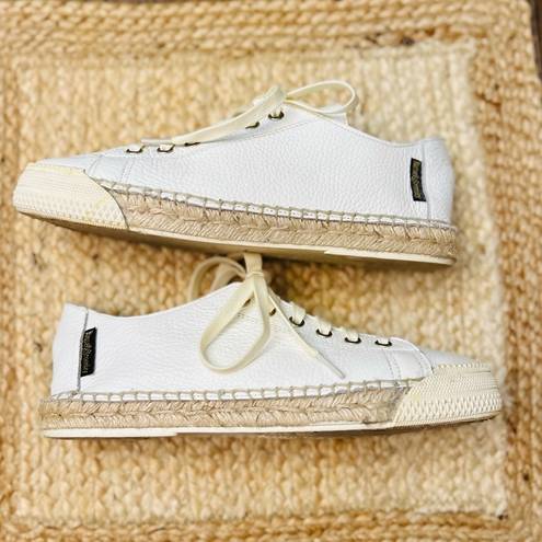 Russell  & Bromley Sugar Rush Plimsole White Leather Espadrille Sneakers Size 8