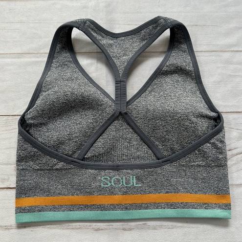 SoulCycle Soul by  Seamless Split Racerback Woman's Crop Top Sports Bra Size M