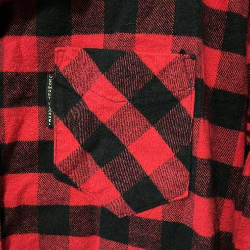 Krass&co THE VERMONT FLANNEL  Women's Classic Red Buffalo Flannel Shirt, Size S