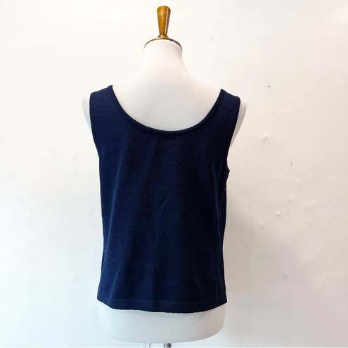 St. John  Basics Navy Knit Tank