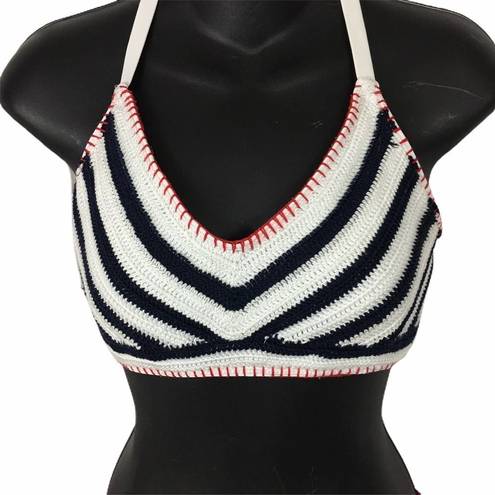 Xhilaration  Red White & Blue Crochet Bikini Set