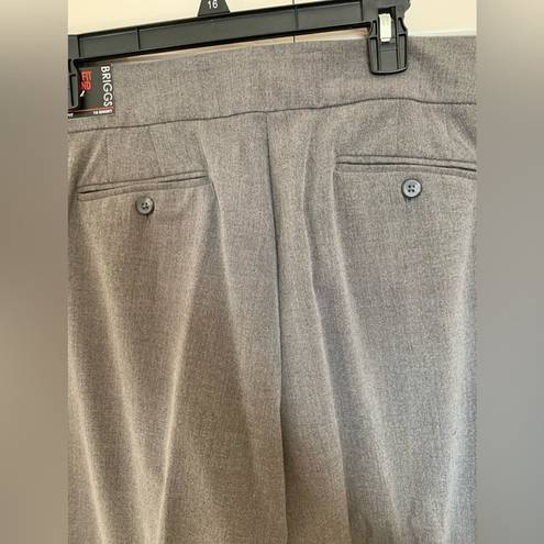 Briggs New York Briggs grey pants trousers women's 16 short NWT