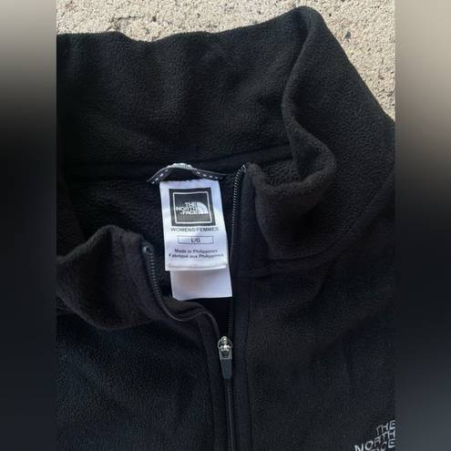 The North Face  Black pullover szLarge polar fleece 1/4 zip base layerlongsleeve