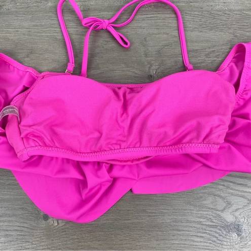 Raisin's  Hot Pink Ruffle Bikini Top Sz.S NWT