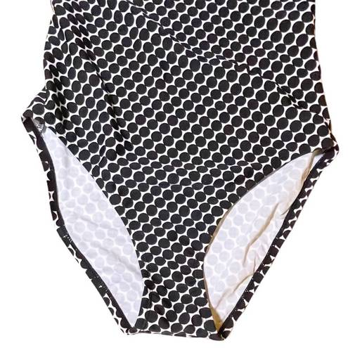 Bleu Rod Beattie NWT  Connect The Dots Black & White Polka Dot Swimsuit Size 6