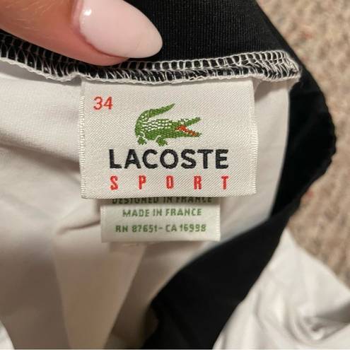 Lacoste  Sport Pleated Tennis Skirt, Black and White, Size 34(XS)