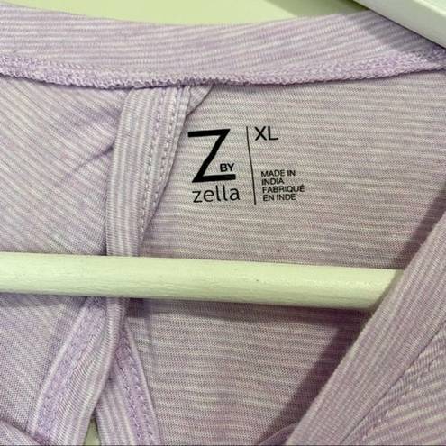 Z By Zella  Women’s Long Sleeve Stripe Active Top Purple Size XL NWT