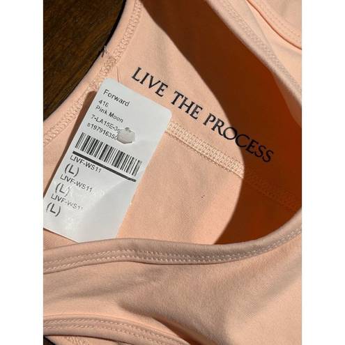 The Moon Live The Process Ballet Top in Pink Large New Womens Gym Tank