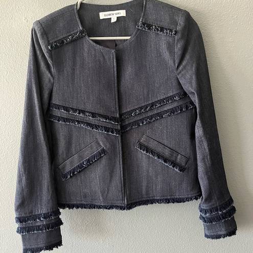 Elizabeth and James  Denim Jacket with Fringe