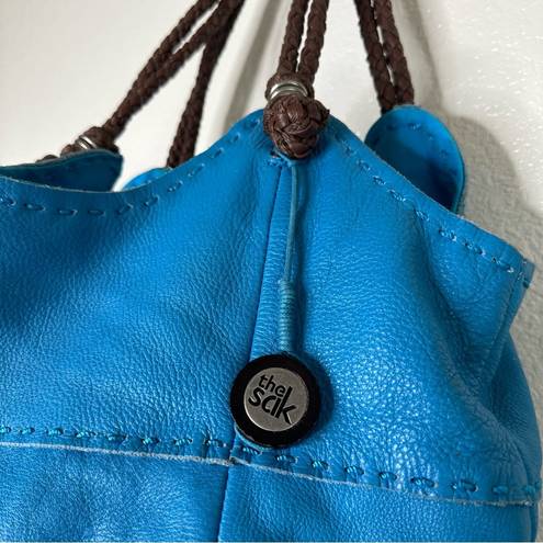 The Sak  Large Tote Ocean Blue Leather Purse