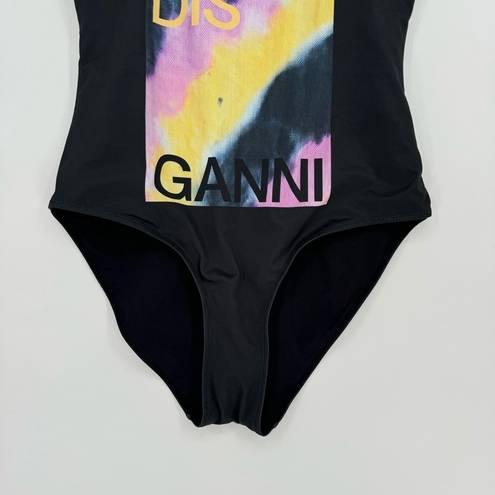  Paradise One-Piece Swimsuit in Black Tye-Dye Paradise Ganni 38 Medium