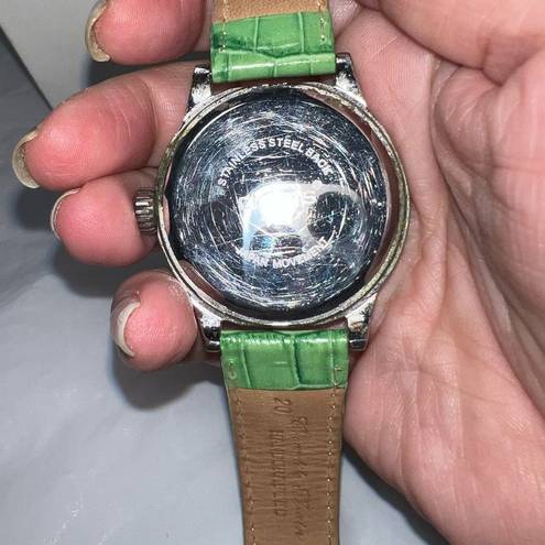 Chico's  Green Croco Embossed Strap Big Number Watch (needs battery)